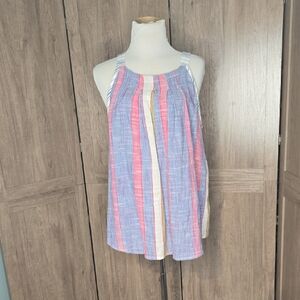 Anthropologie Doll Style Women Strip Top Medium 97% Cotton